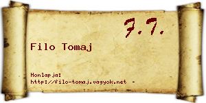 Filo Tomaj névjegykártya